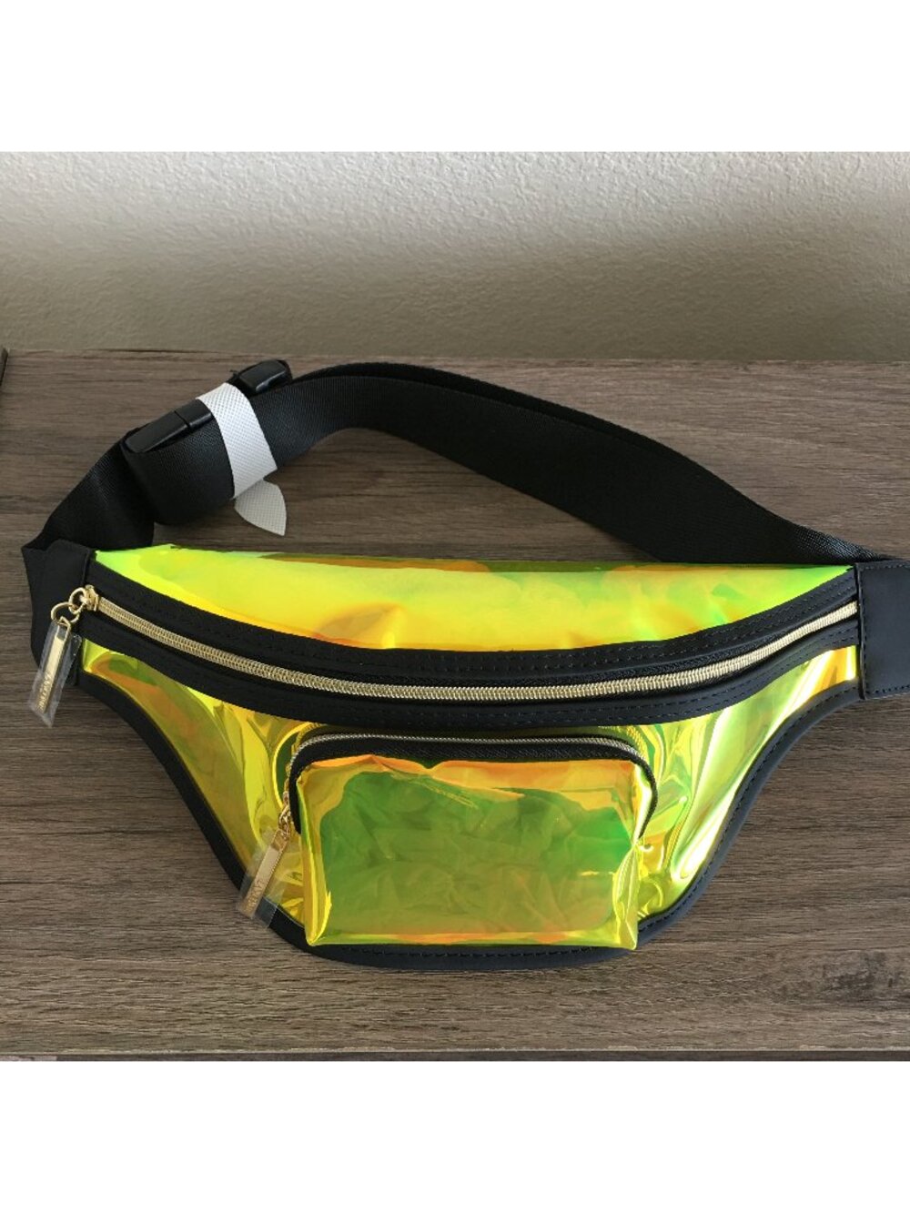 Lancome Holographic Fanny Pack/Yellow See-Through Bag